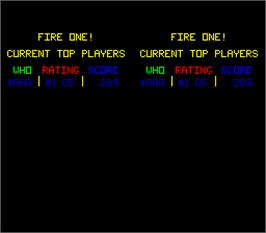 High Score Screen for Fire One.