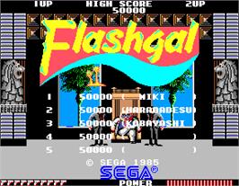 High Score Screen for Flashgal.