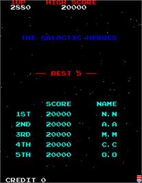 High Score Screen for Gallag.