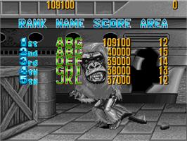 High Score Screen for Knuckle Bash 2.