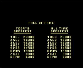 High Score Screen for Star Trek.