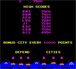 Super Missile Attack - Arcade - Games Database