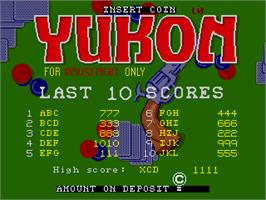 High Score Screen for Yukon.