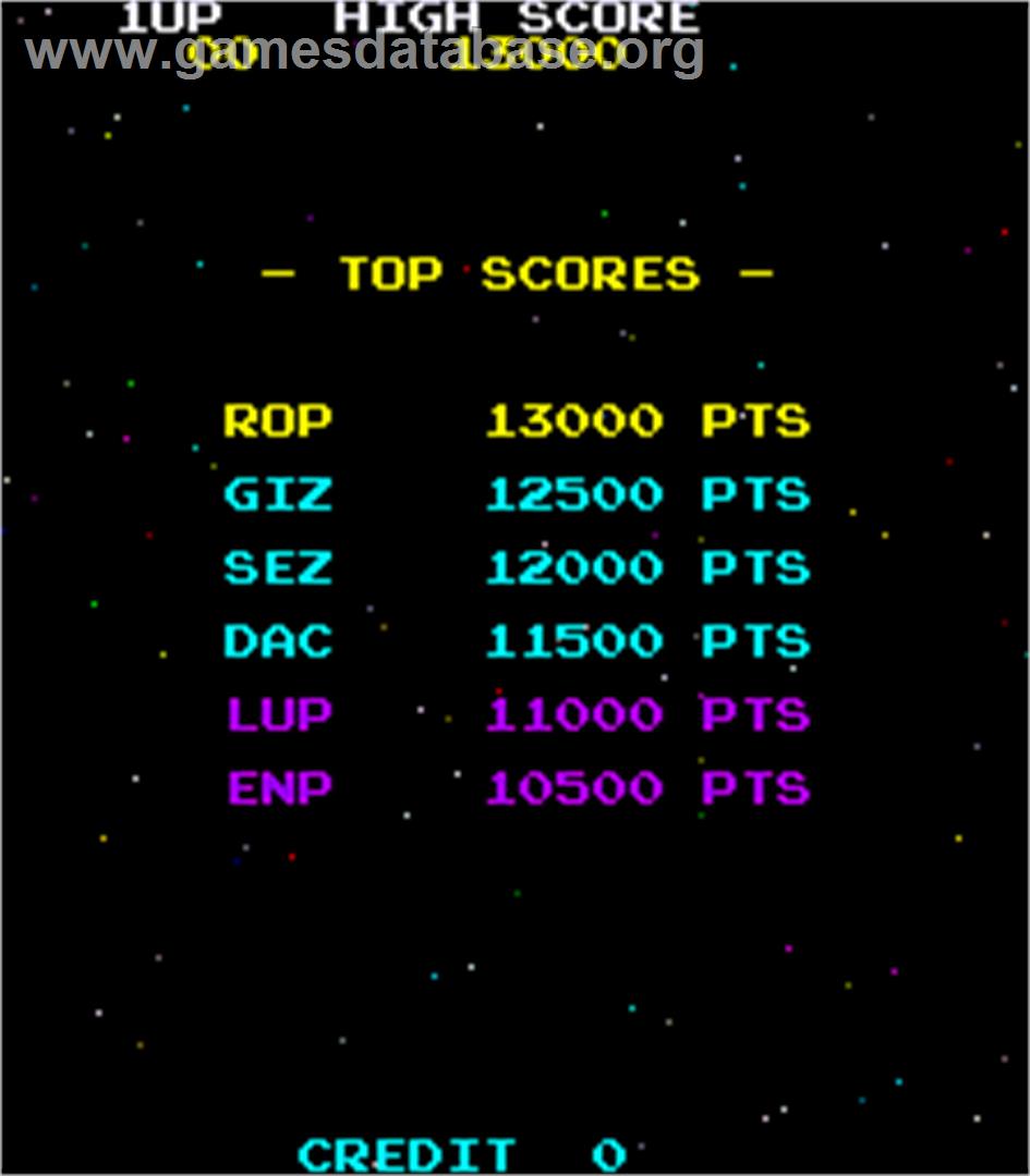 Explorer Arcade Artwork High Score Screen