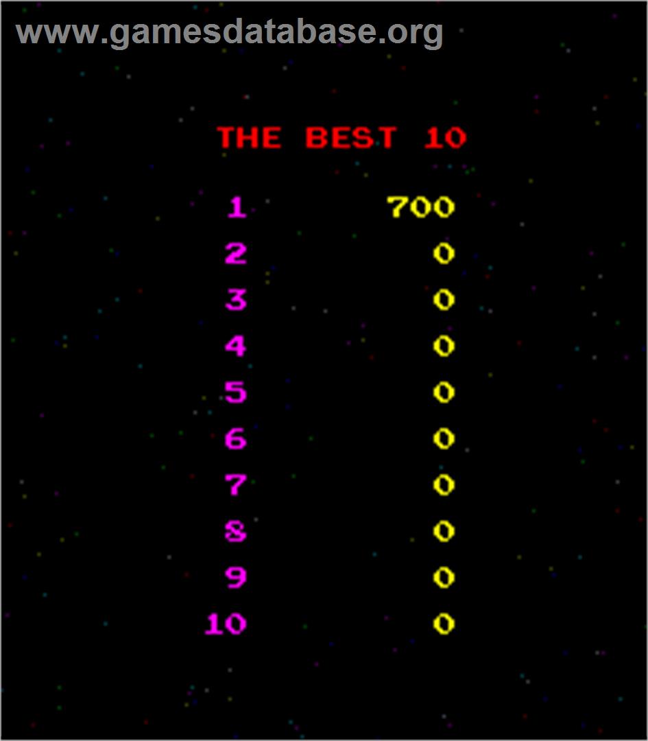 Space Firebird - Arcade - Artwork - High Score Screen