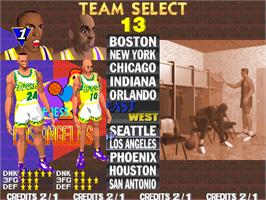 Select Screen for Dunk Mania.