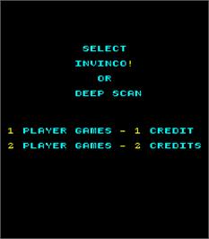 Select Screen for Invinco / Deep Scan.