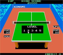 Select Screen for Konami's Ping-Pong.