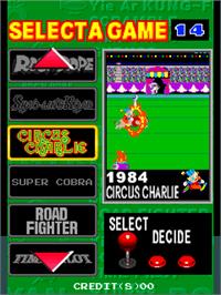 Select Screen for Konami 80's AC Special.