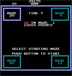 Select Screen for Maze Invaders.