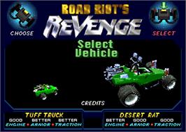 Select Screen for Road Riot's Revenge.