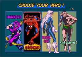 Select Screen for Spider-Man: The Videogame.