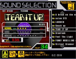 Select Screen for beatmania 6th MIX.