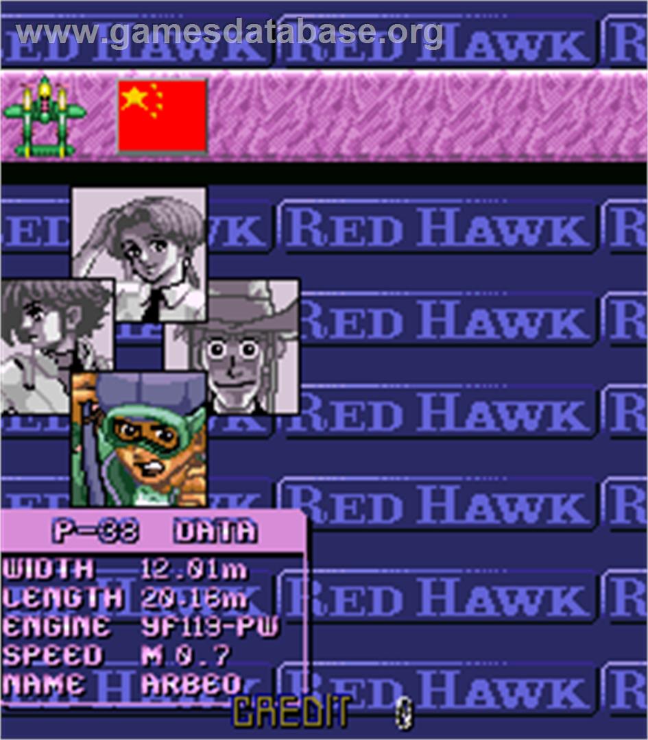 Red Hawk - Arcade - Artwork - Select Screen