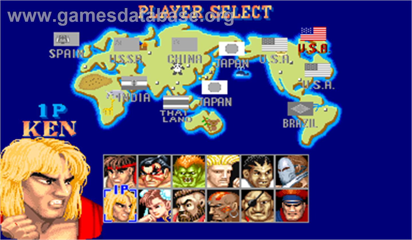 Street Fighter Ii Champion Edition Arcade Artwork Select Screen 
