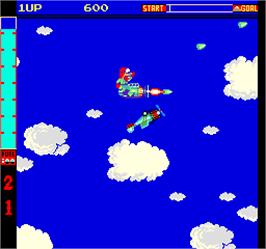 In game image of Acrobatic Dog-Fight on the Arcade.