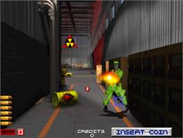 In game image of Area 51 on the Arcade.