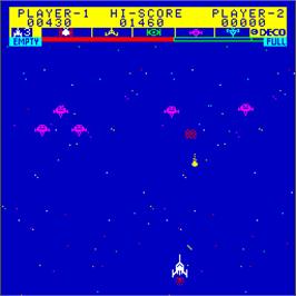 In game image of Astro Fighter on the Arcade.