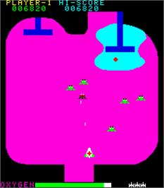 In game image of Bio Attack on the Arcade.