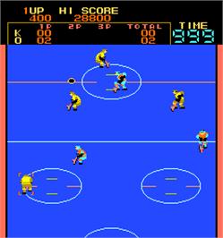 In game image of Fighting Ice Hockey on the Arcade.