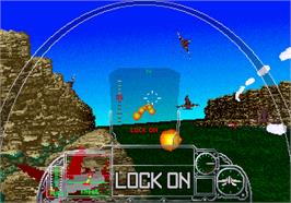 In game image of G-LOC R360 on the Arcade.