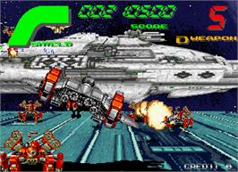 In game image of Galactic Storm on the Arcade.