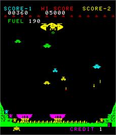 In game image of Galaxy Rescue on the Arcade.