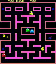 In game image of Ghostmuncher Galaxian on the Arcade.