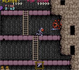 In game image of Ghosts'n Goblins on the Arcade.