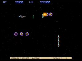 In game image of Gradius 4: Fukkatsu on the Arcade.