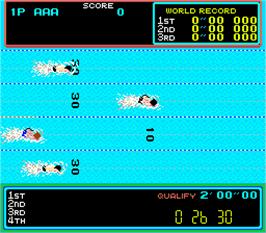 In game image of Hyper Olympic '84 on the Arcade.