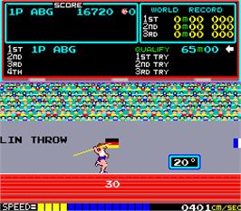 In game image of Hyper Olympic on the Arcade.