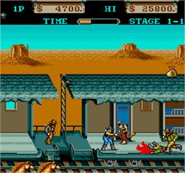 In game image of Iron Horse on the Arcade.