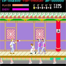 In game image of Kung-Fu Master on the Arcade.