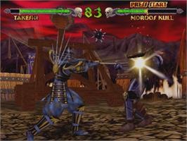 In game image of Mace: The Dark Age on the Arcade.