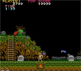 In game image of Makai-Mura on the Arcade.