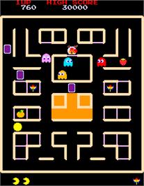 In game image of Pac-Man & Chomp Chomp on the Arcade.