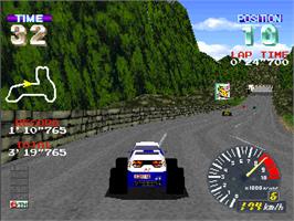 In game image of Pocket Racer on the Arcade.