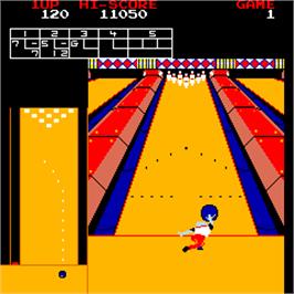 In game image of Pro Bowling on the Arcade.