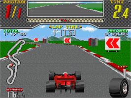 In game image of Racing Beat on the Arcade.