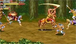 In game image of Sangokushi II on the Arcade.