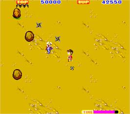 In game image of Sega Ninja on the Arcade.