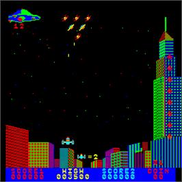 In game image of Space Echo on the Arcade.