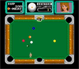 In game image of Super Pool III on the Arcade.