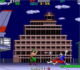 In game image of Super Ranger on the Arcade.