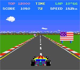 In game image of Top Racer on the Arcade.