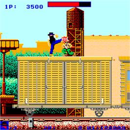 In game image of Western Express on the Arcade.