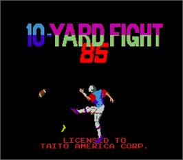 Title screen of 10-Yard Fight '85 on the Arcade.