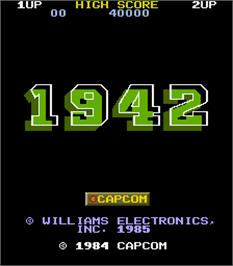 Title screen of 1942 on the Arcade.