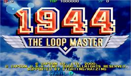 Title screen of 1944: The Loop Master on the Arcade.